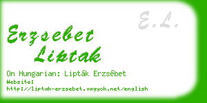erzsebet liptak business card