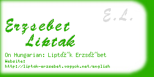 erzsebet liptak business card